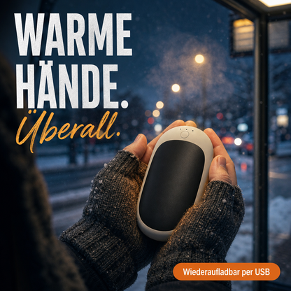 Hiberra Handwärmer 2er-Set – warme Hände überall, wiederaufladbar per USB